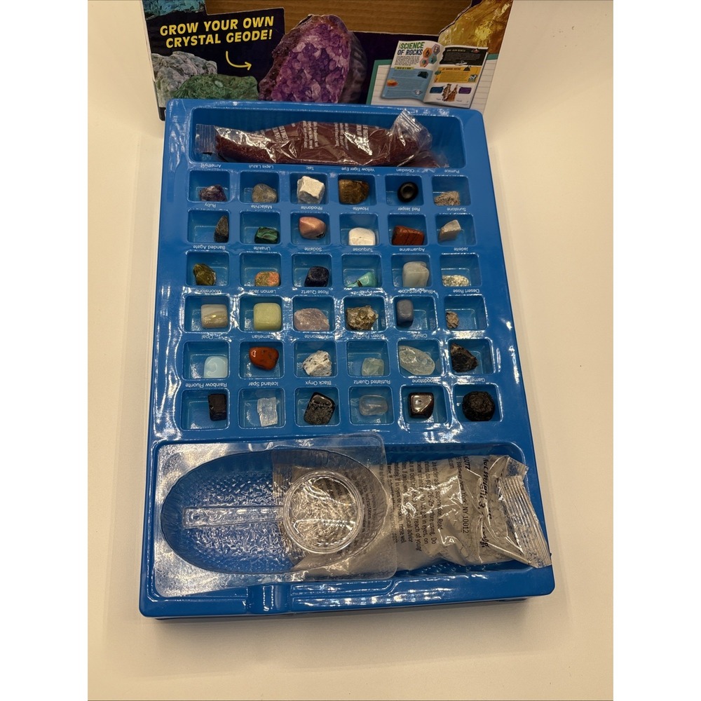 Rocks, Gems & Geodes/ Make Lab .STEM Kit . Open Box/ Book Missing. - Picture 8 of 9